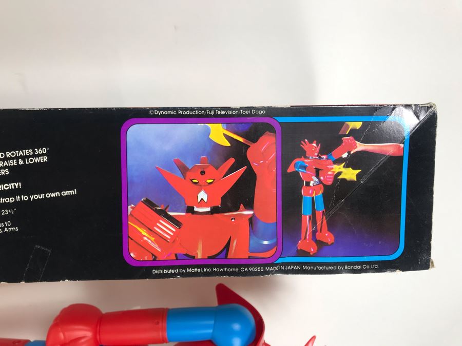 Vintage 1976 Like New With Box Mattel Shogun Warriors Dragun 23.5' Tall No. 9858 - See Photos For Damage To Wristband Of Star Shooter That Straps Onto Arm [Photo 17]