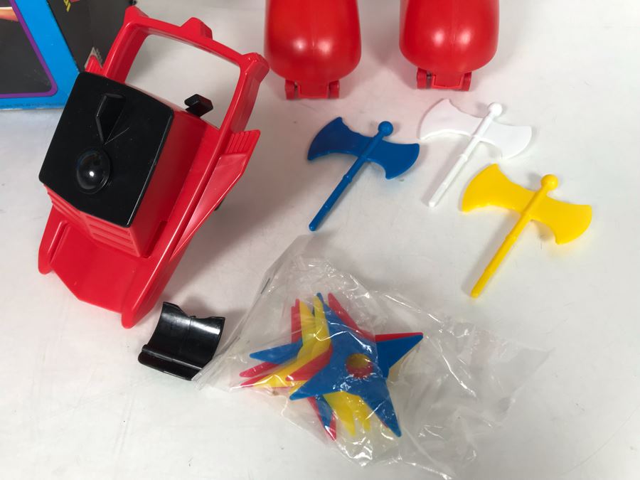 Vintage 1976 Like New With Box Mattel Shogun Warriors Dragun 23.5' Tall No. 9858 - See Photos For Damage To Wristband Of Star Shooter That Straps Onto Arm [Photo 8]