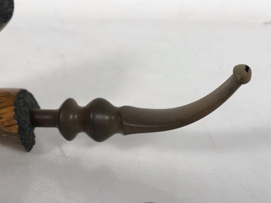 Pair Of Hand Carved Wooden Smoking Pipes [Photo 8]