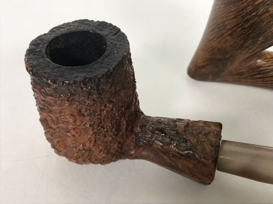 Pair Of Hand Carved Wooden Smoking Pipes [Photo 4]