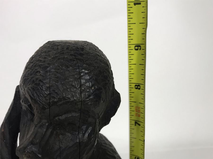 Vintage Hand Carved African Sculpture Of Man 9H [Photo 8]