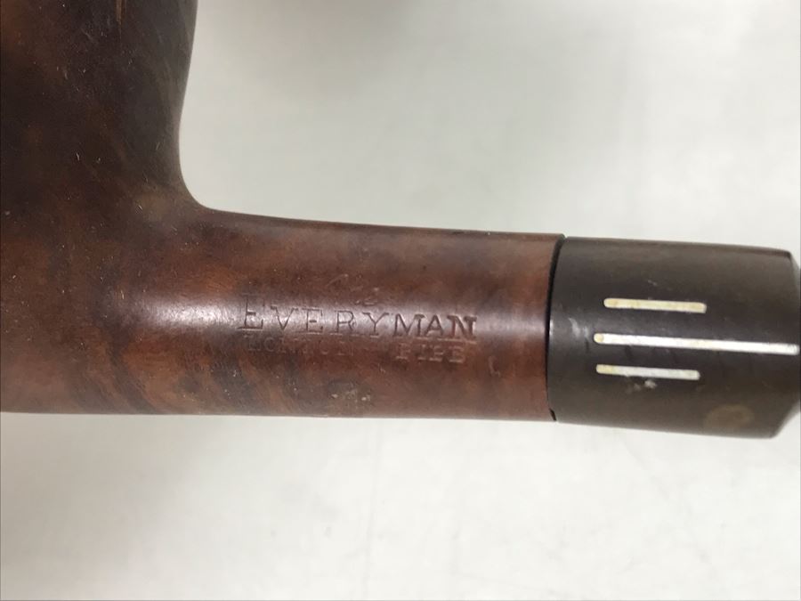 (3) Vintage Hand Carved Wooden Smoking Pipes And Vintage Climax Tin [Photo 7]