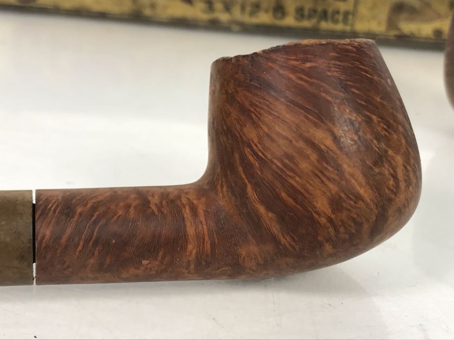 (3) Vintage Hand Carved Wooden Smoking Pipes And Vintage Climax Tin [Photo 10]