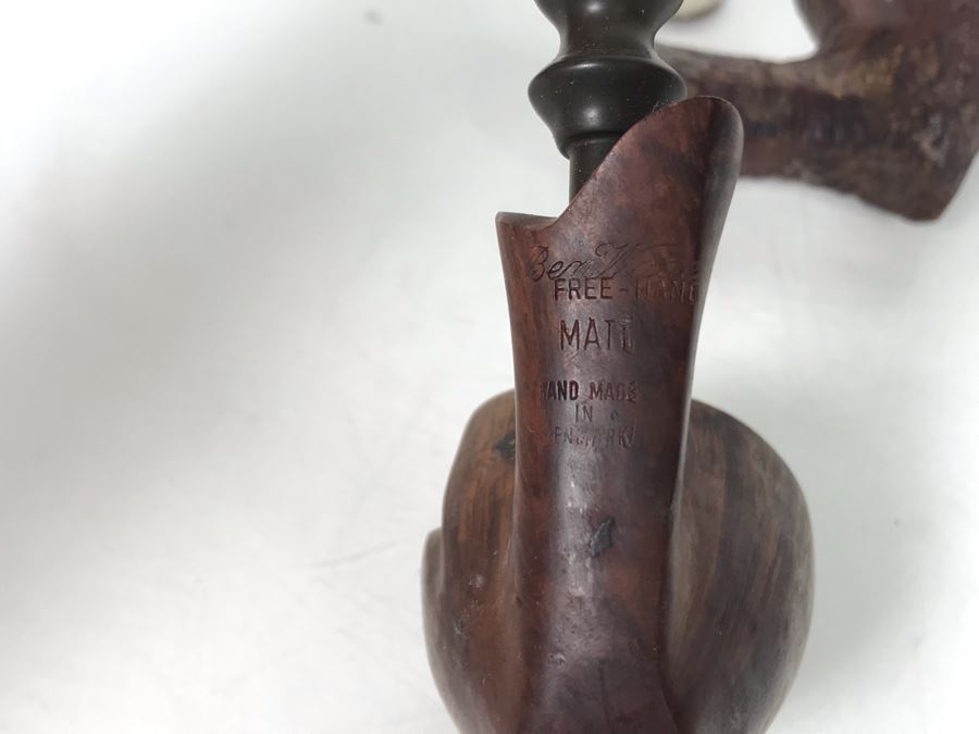 Pair Of Hand Carved Danish Ben Wade Smoking Pipes [Photo 8]
