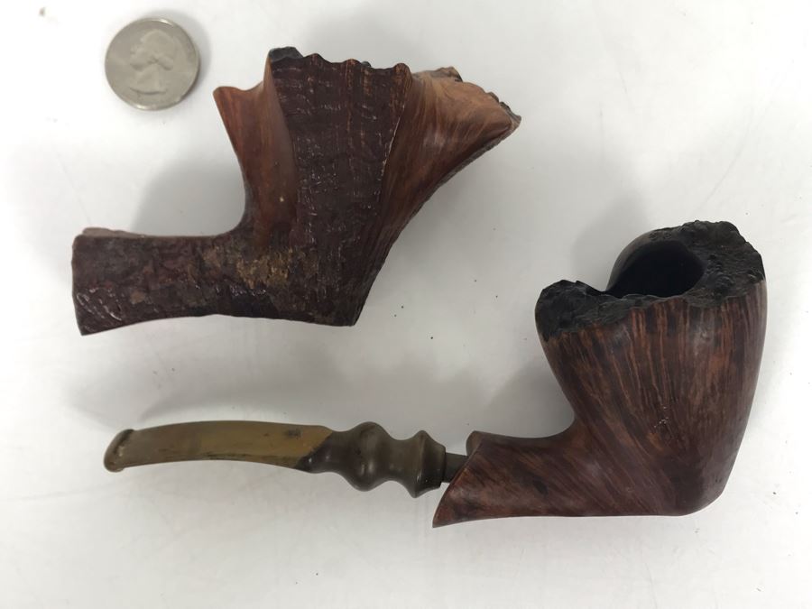 Pair Of Hand Carved Danish Ben Wade Smoking Pipes [Photo 7]