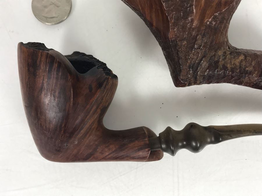 Pair Of Hand Carved Danish Ben Wade Smoking Pipes [Photo 5]