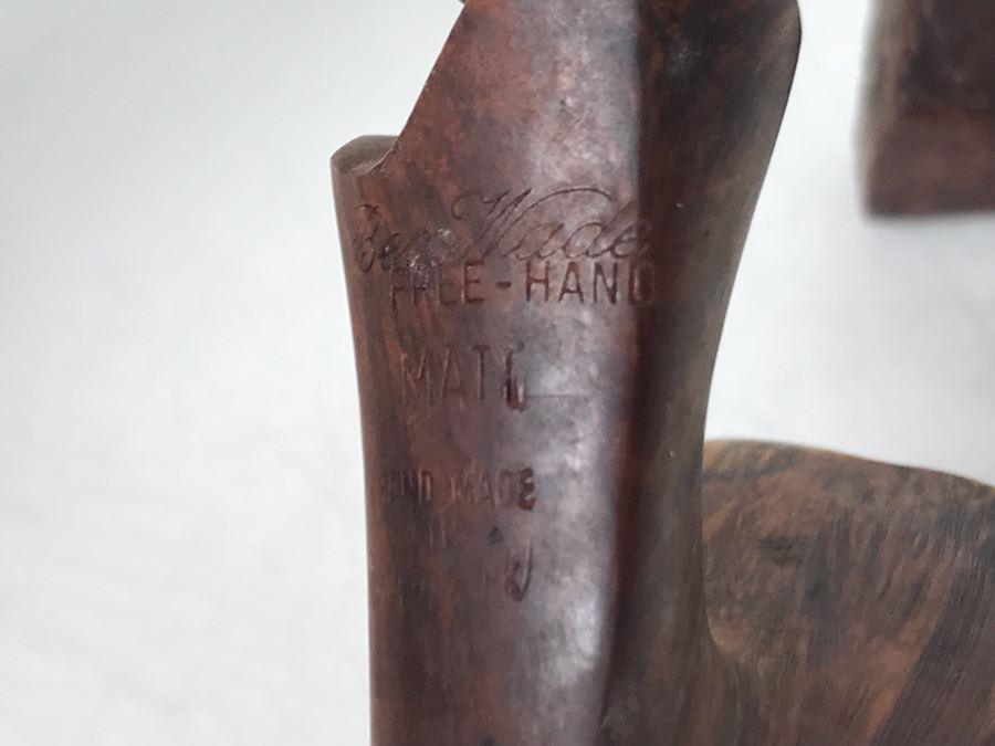 Pair Of Hand Carved Danish Ben Wade Smoking Pipes [Photo 9]