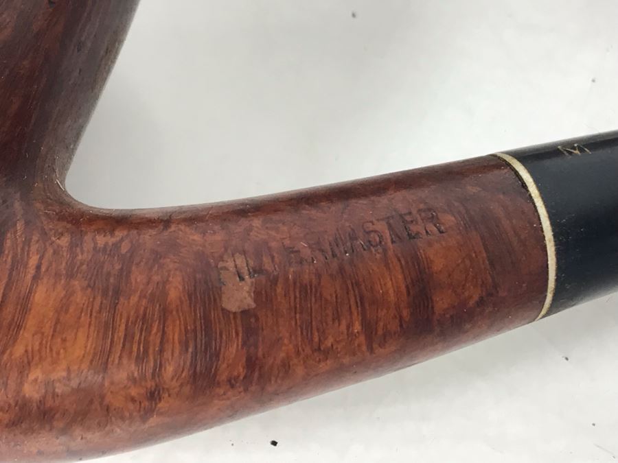 Pair Of Vintage Hand Made Wooden Smoking Pipes [Photo 8]