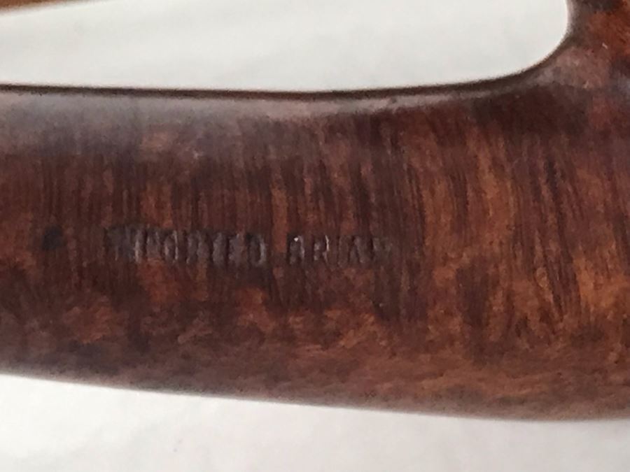 Pair Of Vintage Hand Made Wooden Smoking Pipes [Photo 10]