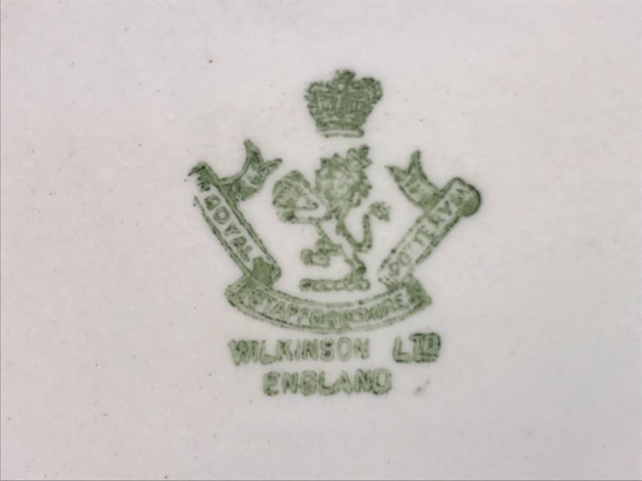 Vintage Royal Staffordshire Pottery Wilkinson Ltd England Pitcher 14.5H & Wash Basin Bowl 15.5R [Photo 7]