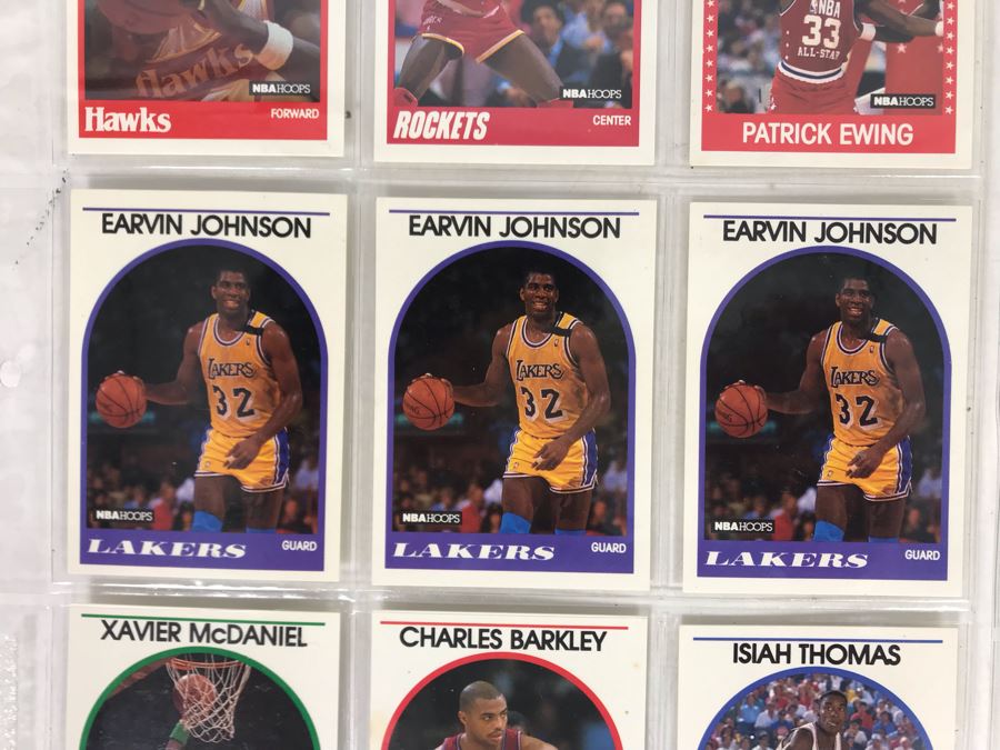 Vintage 1980s 1990s Basketball Cards: Dominique Wilkins, Patrick Ewing, Earving Magic Johnson, Charles Barkley [Photo 3]
