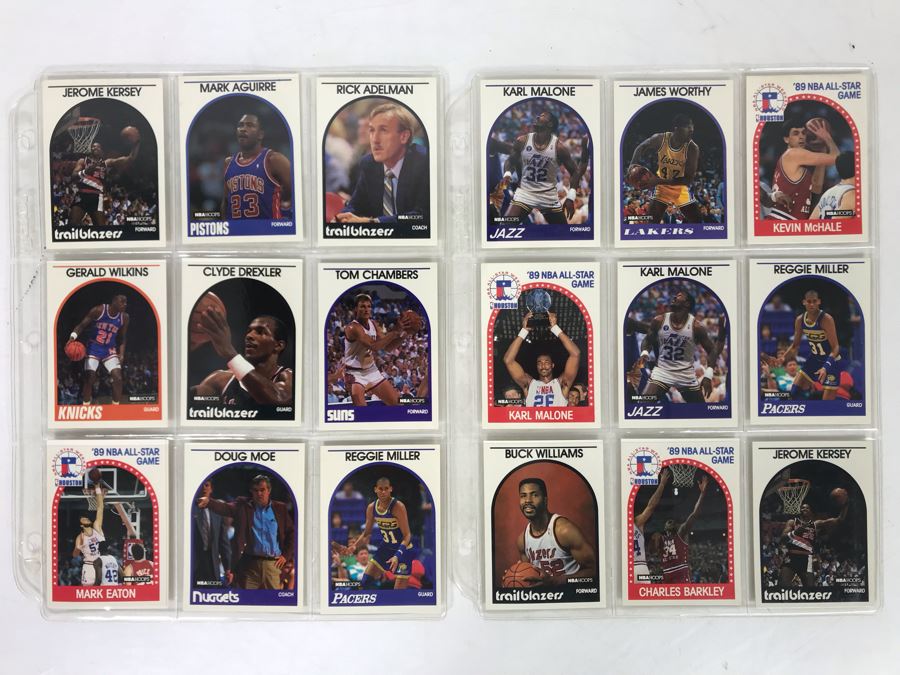 Vintage 1980s 1990s Basketball Cards: Clyde Drexler, Reggie Miller, Karl Malone, James Worthy, Kevin McHale, Charles Barkley [Photo 1]