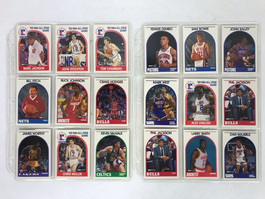 Vintage 1980s 1990s Basketball Cards: John Stockton, Chris Mullin, James Worthy, Kevin McHale, Phil Jackson [Photo 1]
