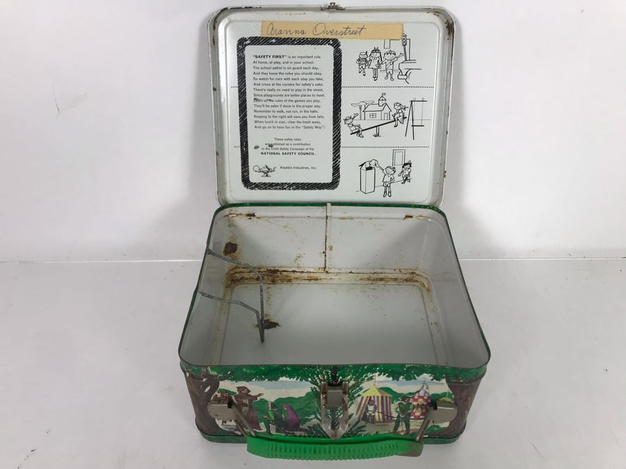 Vintage 1956 Robin Hood Metal Lunch Box (No Thermos) [Photo 8]