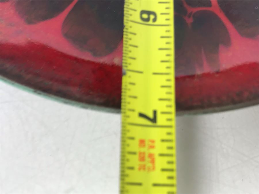 Pair Of Signed Art Metal Enamel Copper Plates 11R & 7R [Photo 13]