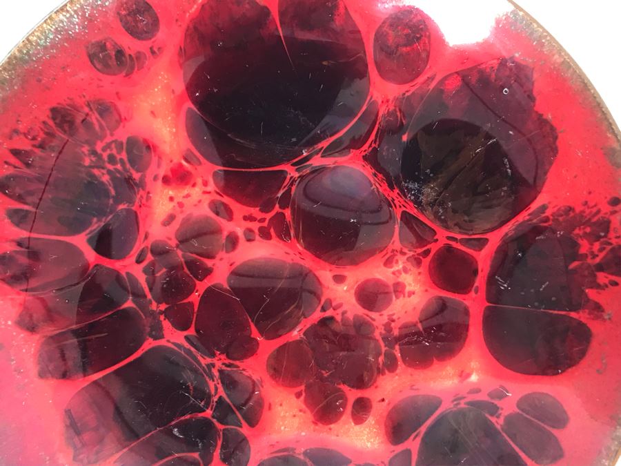 Pair Of Signed Art Metal Enamel Copper Plates 11R & 7R [Photo 6]