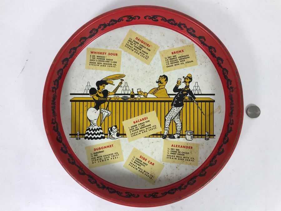 Vintage Metal Litho Liquor Tray [Photo 2]
