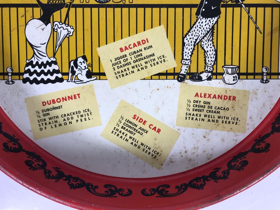 Vintage Metal Litho Liquor Tray [Photo 5]