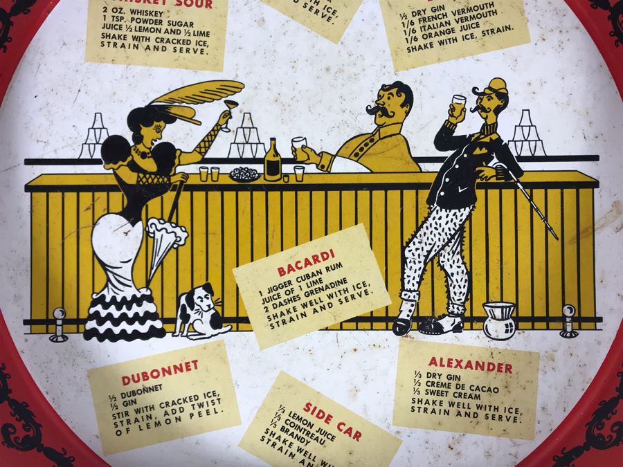 Vintage Metal Litho Liquor Tray [Photo 4]