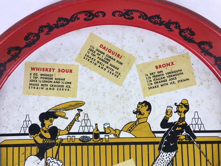Vintage Metal Litho Liquor Tray [Photo 3]