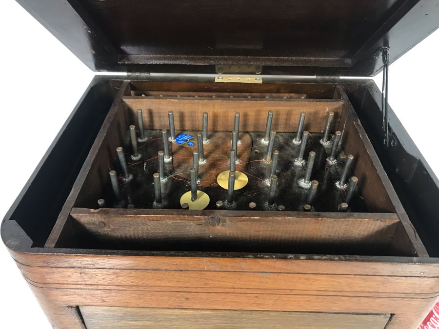 Repurposed Wooden Tube Radio Cabinet Converted To Sewing Box 16W X 12D X 11H [Photo 2]