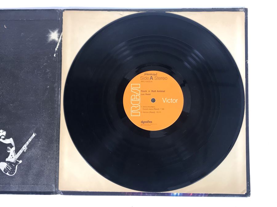 Vintage 1974 Lou Reed Rock N Roll Animal Vinyl Record APL1-0472 [Photo 5]