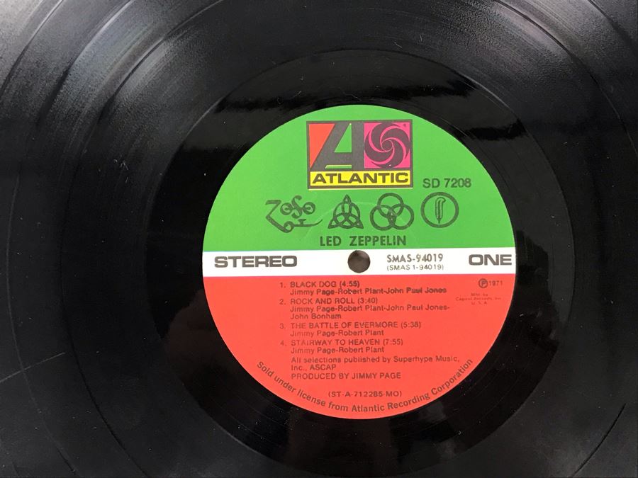 Vintage 1971 Led Zeppelin Untitled SMAS-94019 And 1979 Led Zeppelin In Through The Out Door SS 16002 Vinyl Records [Photo 7]