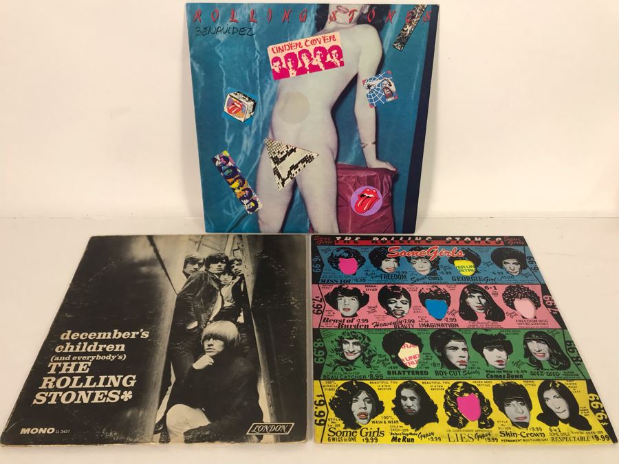 (3) Rolling Stones Vinyl Records: December's Children (And Everybody's), Some Girls And Undercover