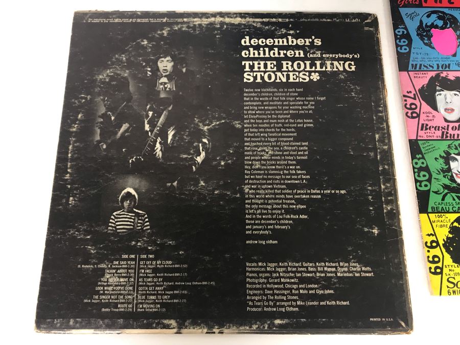 (3) Rolling Stones Vinyl Records: December's Children (And Everybody's), Some Girls And Undercover [Photo 3]