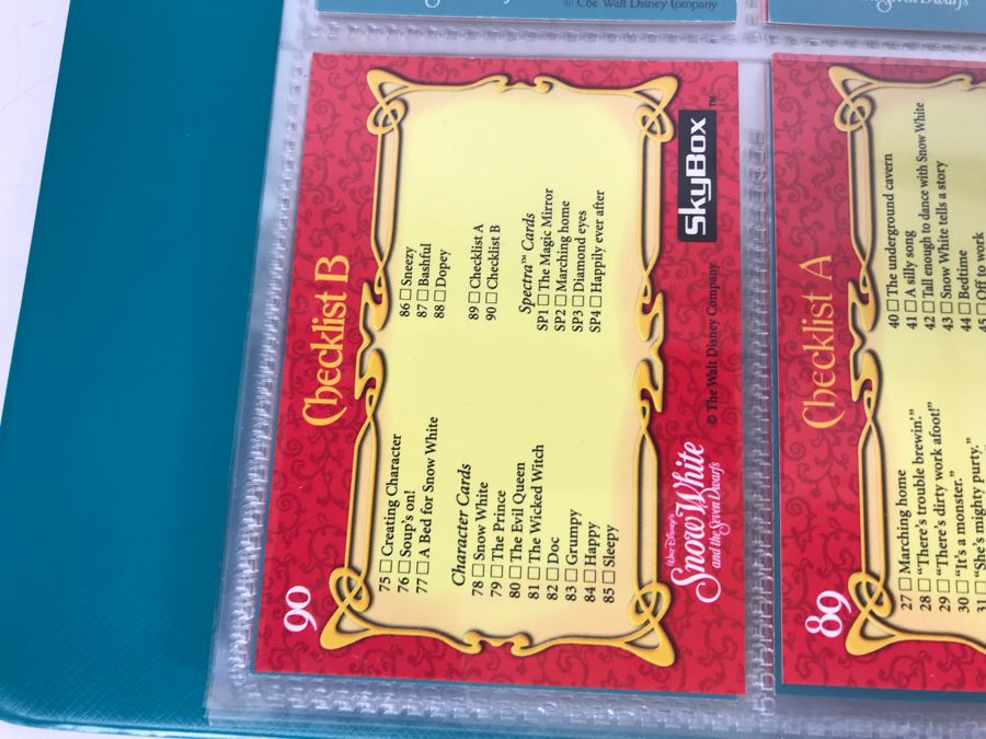 Walt Disney's Snow White And The Seven Dwarfs Skybox Collector Cards With Album Series I And II - Over 90 Cards [Photo 19]