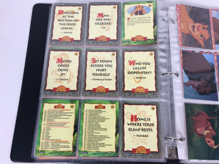 Walt Disney's The Lion King Skybox Collector Cards With Album Series I And II - Over 90 Cards [Photo 8]