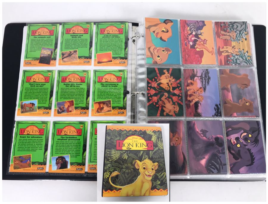 Walt Disney's The Lion King Skybox Collector Cards With Album Series I And II - Over 90 Cards