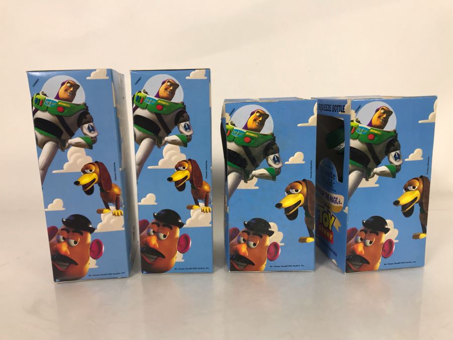 New Disney Toy Story I Minute Maid Woody And Rex Squeeze Bottles - 4 Total [Photo 4]