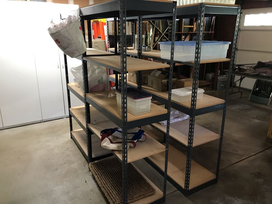 Set Of (4) Adjustable Metal Industrial Shelving Units Each 36W X 16D X 72H [Photo 3]