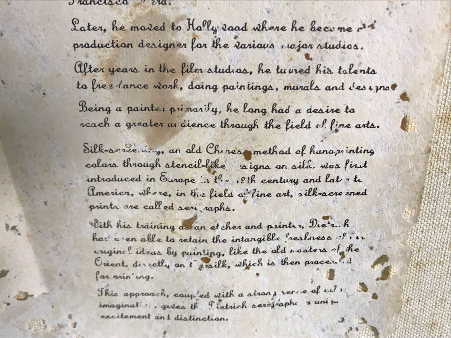 Vintage Mid-Century Large Dietrich Grunewald Serigraph 41W X 54.5H [Photo 9]