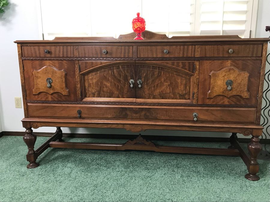 Custom Formal Sideboard Buffet 66W X 23D X 41H Designed For Cannell & Chaffin Of Los Angeles (Cannell & Chaffin Helped Furnish Hearst Castle) [Photo 4]