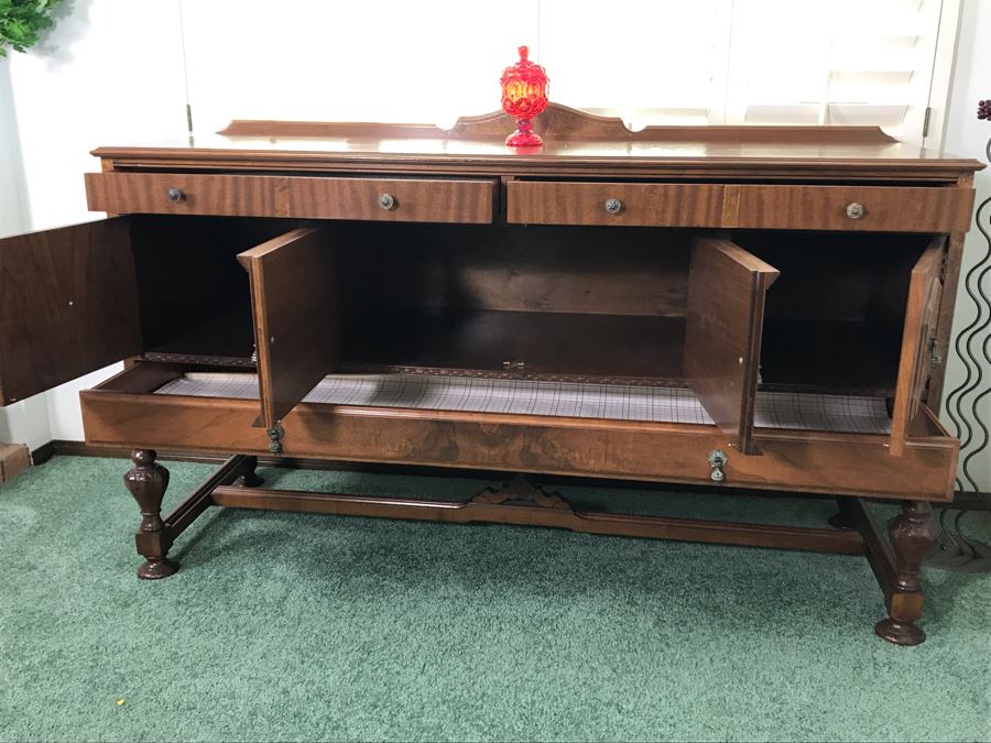 Custom Formal Sideboard Buffet 66W X 23D X 41H Designed For Cannell & Chaffin Of Los Angeles (Cannell & Chaffin Helped Furnish Hearst Castle) [Photo 6]