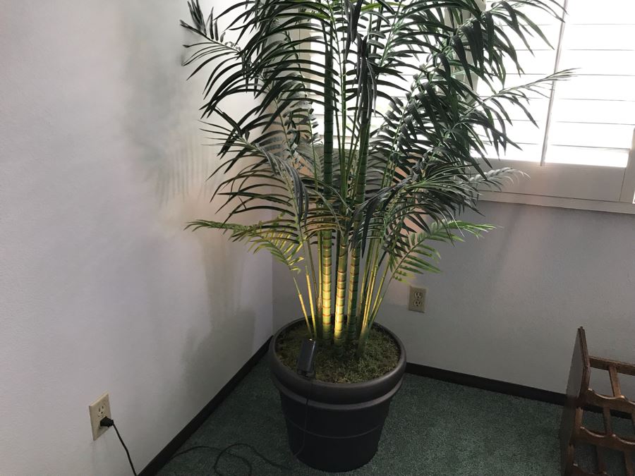 Large Faux Indoor Palm Tree With Light 84H [Photo 7]