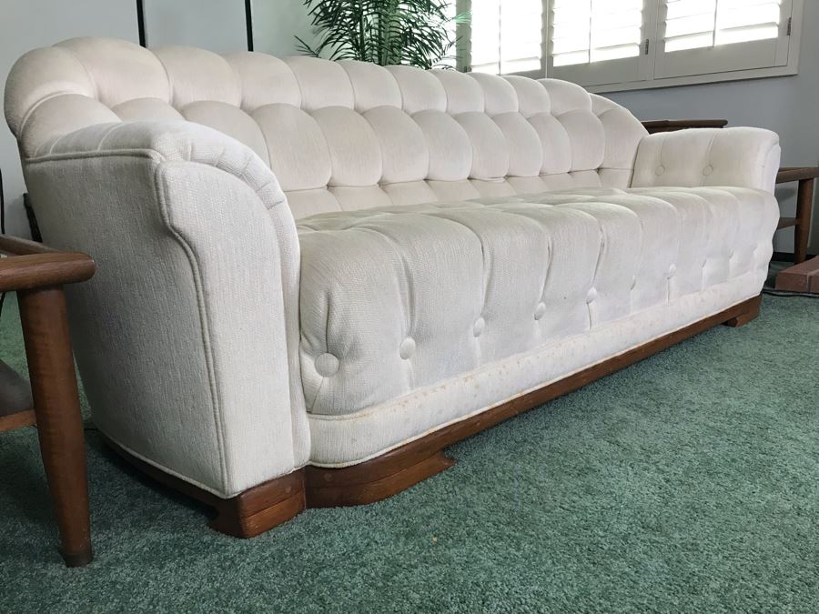 Stunning Custom Tufted Upholstery Sofa With Solid Wooden Base [Photo 4]