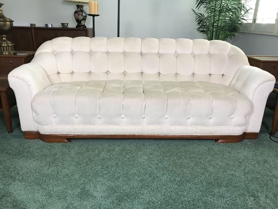 Stunning Custom Tufted Upholstery Sofa With Solid Wooden Base [Photo 1]