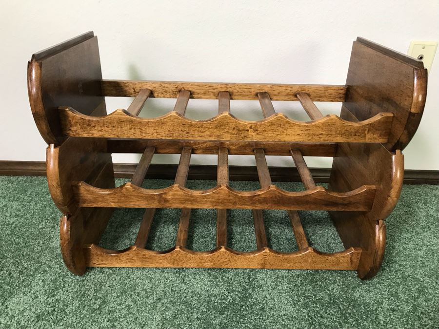 3-Tier Wooden Nesting Wine Bottle Holder 23W X 11D X 17H [Photo 3]