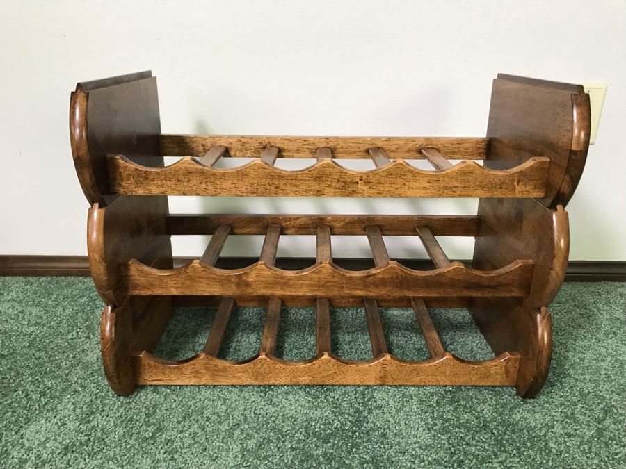 3-Tier Wooden Nesting Wine Bottle Holder 23W X 11D X 17H [Photo 2]