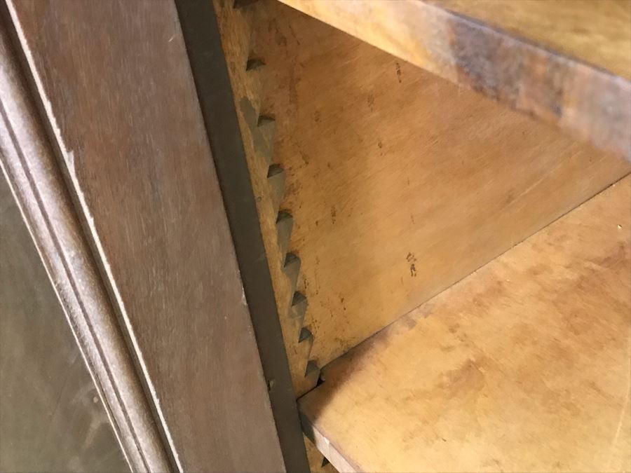 Custom Wooden Mid-Century Credenza Cabinet With Adjustable Shelving Designed By Freemason / Hollywood Movie Studio Furniture Maker Frank J. Pierce 75W X 19D X 32.5H [Photo 17]