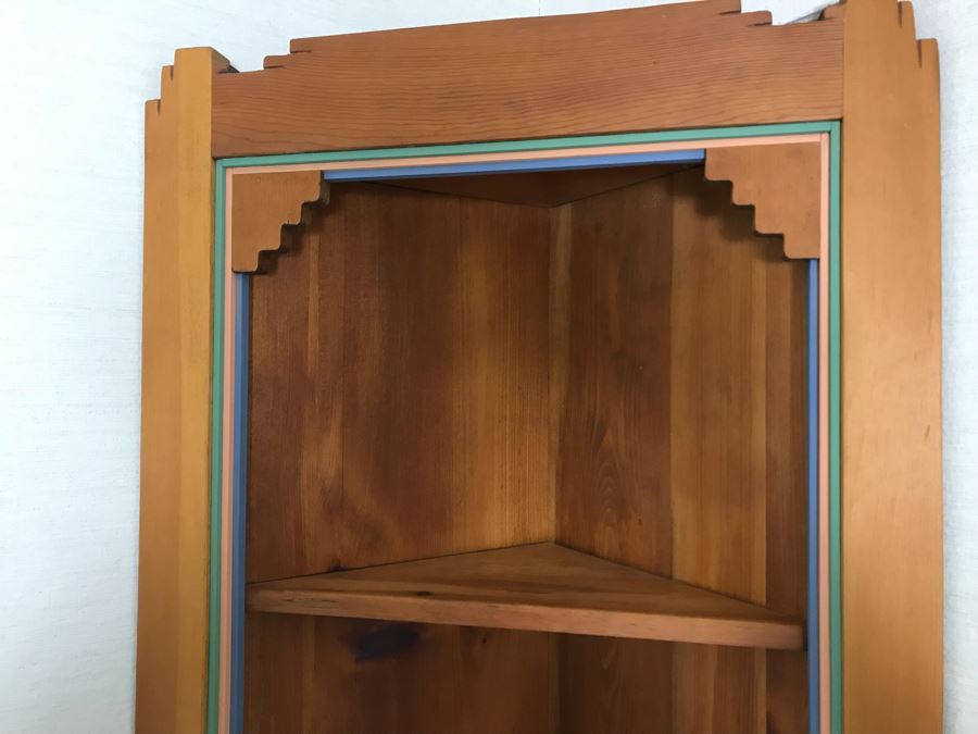 Wooden Southwest Design Corner Mounted Shelving Unit 24W X 12D X 32H [Photo 4]