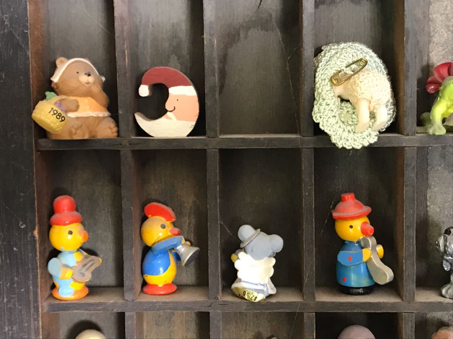 Vintage Printers Typeset Drawer Filled With Various Items (See Photos) 32.5W X 15H [Photo 11]