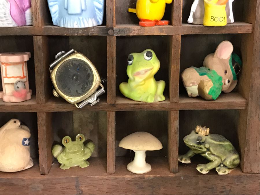 Vintage Printers Typeset Drawer Filled With Various Items (See Photos) 32.5W X 15H [Photo 6]