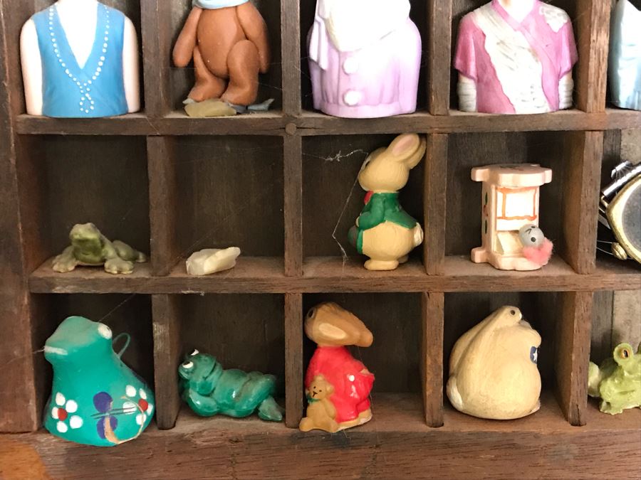 Vintage Printers Typeset Drawer Filled With Various Items (See Photos) 32.5W X 15H [Photo 7]