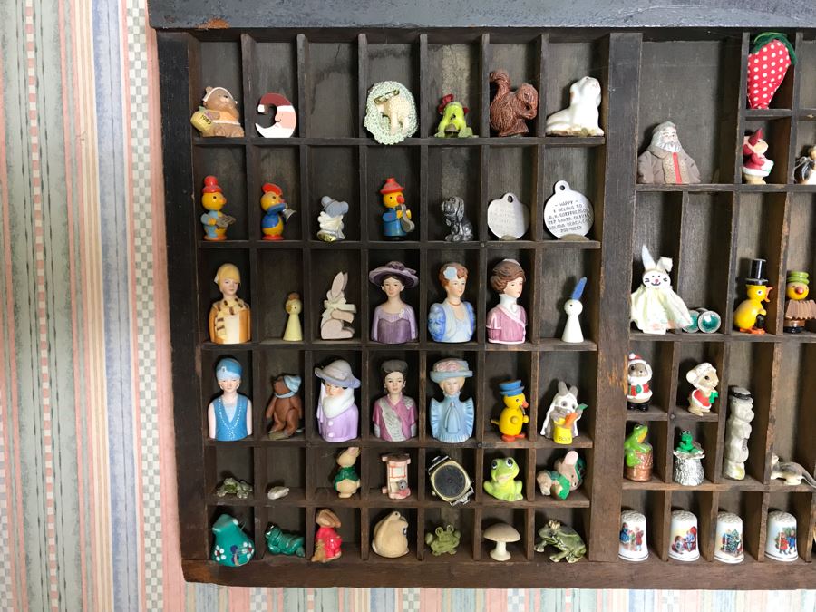 Vintage Printers Typeset Drawer Filled With Various Items (See Photos) 32.5W X 15H [Photo 3]