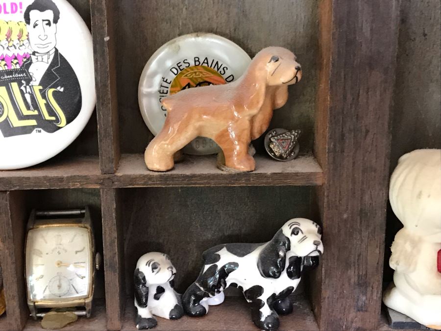 Vintage Printers Typeset Drawer Filled With Various Items (See Photos) 32.5W X 15H [Photo 14]