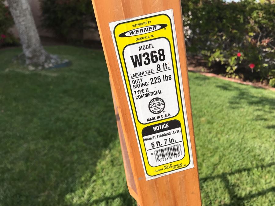Werner Wooden 8ft Ladder [Photo 4]